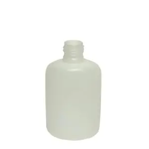 Empty translucent plastic bottle