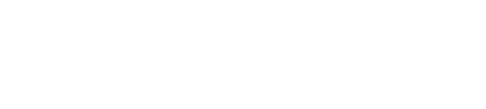 White text logo on black background