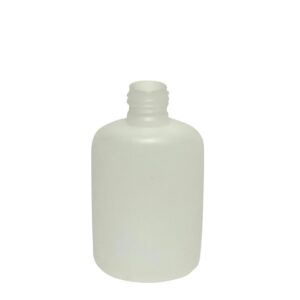 Empty translucent plastic bottle