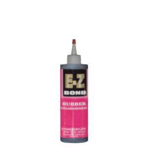 Rubber toughened adhesive bottle