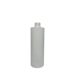 Tall cylindrical plastic container